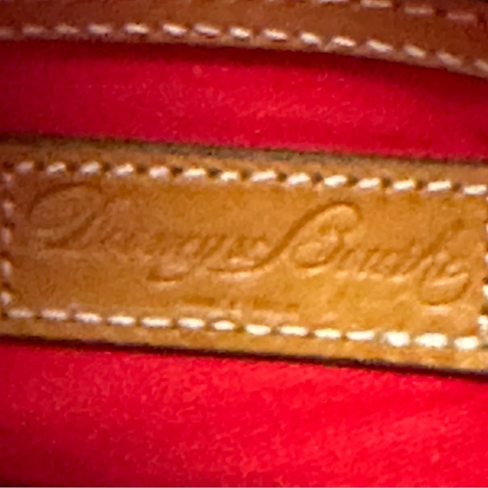 Dooney & Bourke Orange & Tan Detachable Strap Satchel, NWOT + Dust Bag - Picture 8 of 12